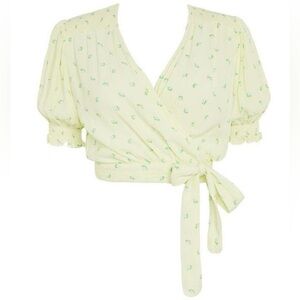 FAITHFULL THE BRAND LA COLLE‎ TOP BISSET -FLORAL PRINT, SIZE 6